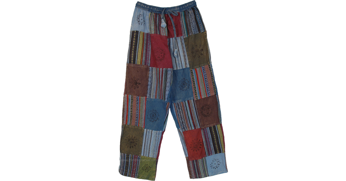 Himalayan Adventures Patchwork Hippie Tribal Lounge Pants ...