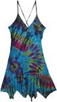 Cute Hippie Strapped Back Dress with Color Tie Dye [1775]