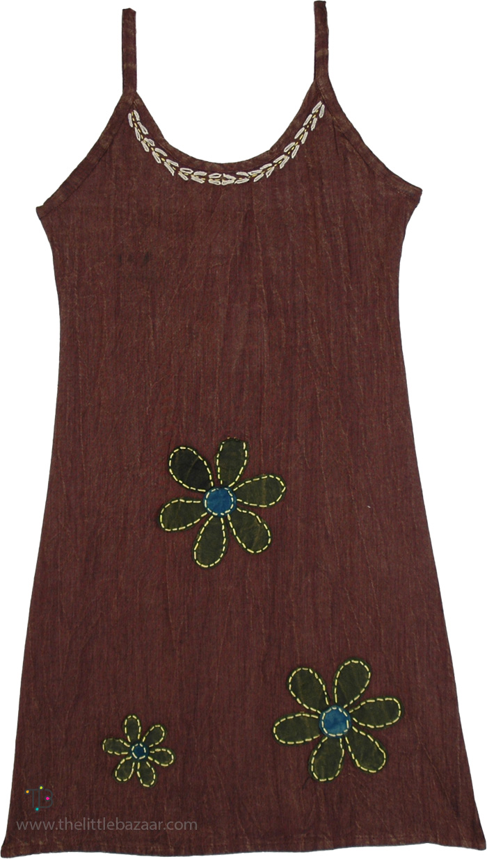 Cocoa Petals Summer Dream Cotton Sleeveless Dress