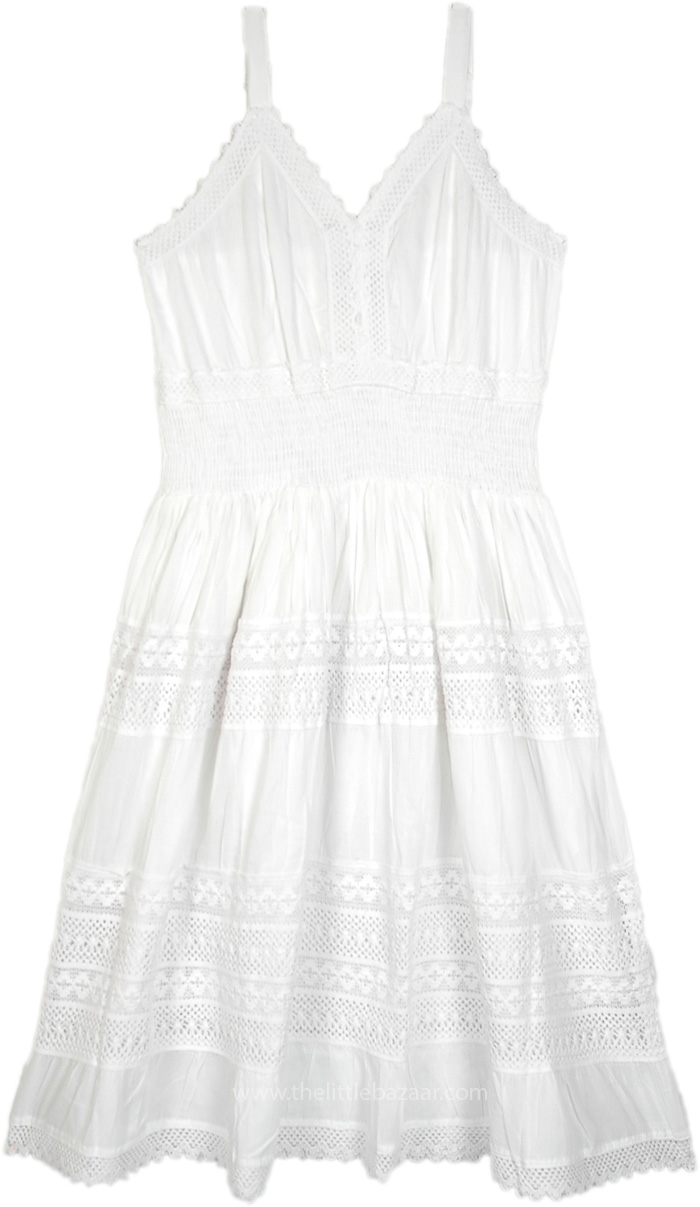 Whimsical White Lace Sundress