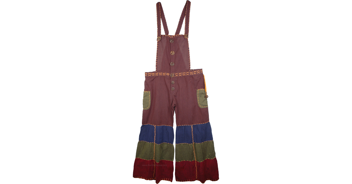 patchwork overalls