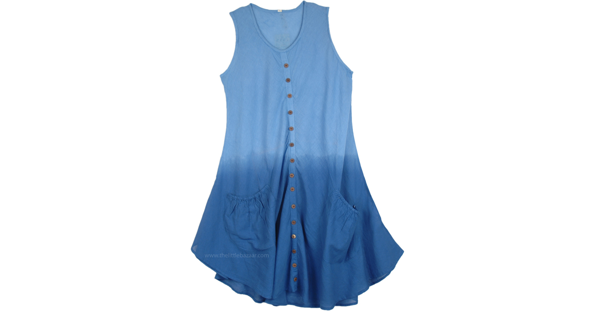 Ombre Steel Blue Beach Dress | Dresses | Blue | Yoga