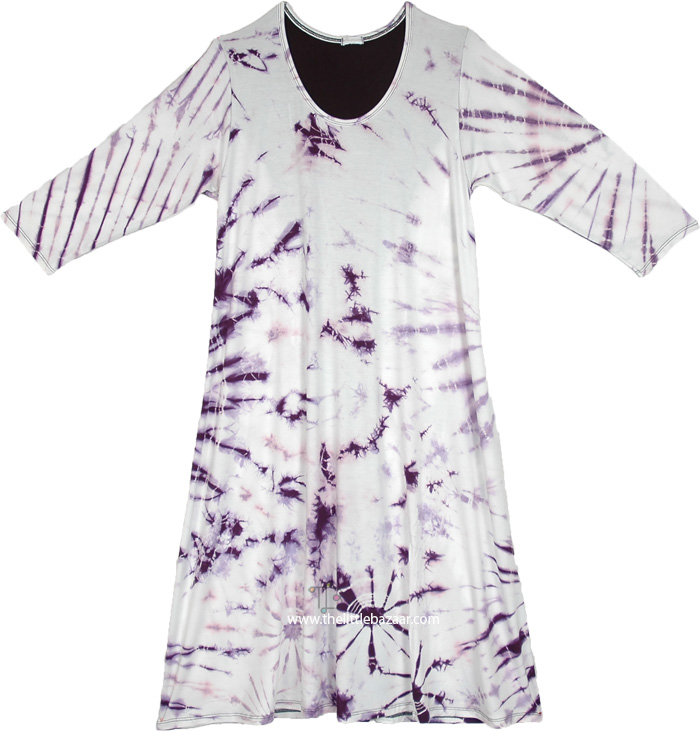 Purple Dream Tie Dye Back-Buttoned Dress