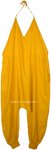 Boho Yellow  Overalls with Side Pockets [9082]