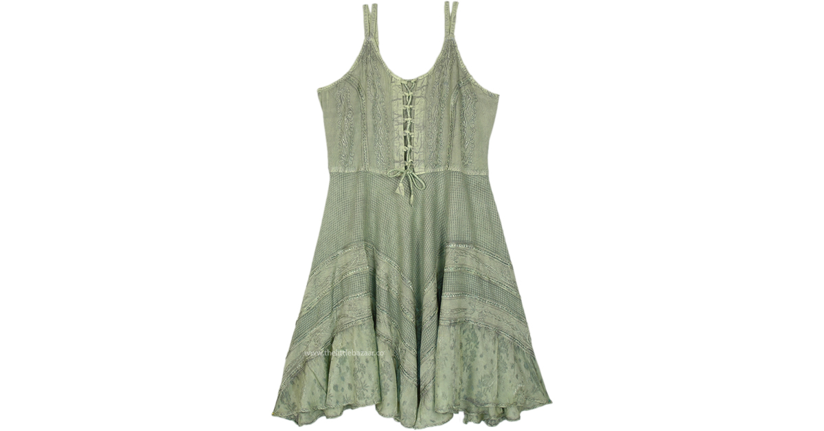 Limelight Hydrangea Renfaire Midi Dress | Dresses | Green | Sleeveless ...