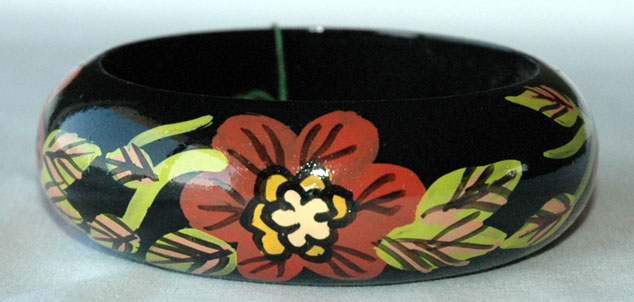 Wood Painted Bracelet 