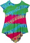 Girls Knit Tie Dye Trapeze Dress [7142]