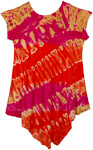 Pinky Girls Knit Tie Dye Trapeze Dress [7143]