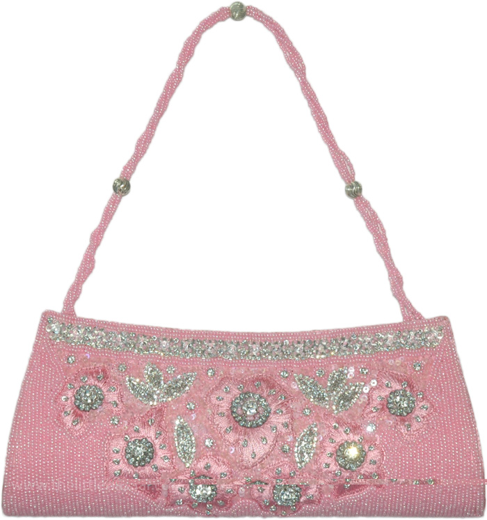 Luxury Hot Pink Rhinestones Clutch Purse Evening Bags | Baginning