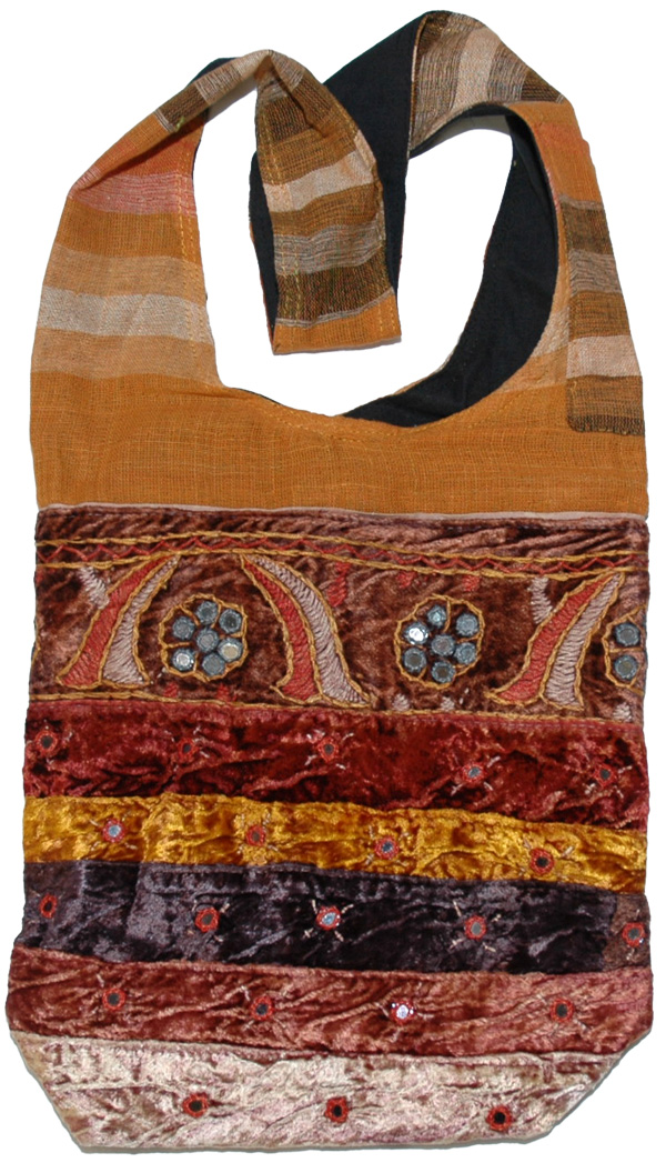 Lone Wolf Dreamcatcher Hippie Cotton Shoulder Bag | Purses-Bags |  Multicoloured | Stonewash, Vacation, Printed, Bohemian