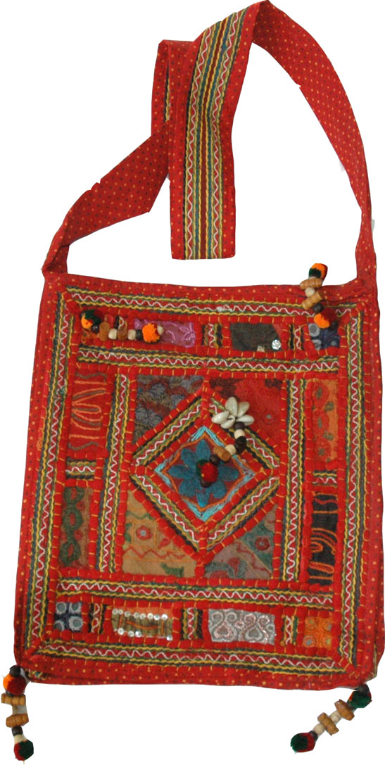 Hand Embroidered Messenger Bag | Purses-Bags