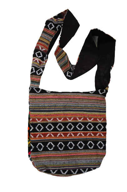 Hobo Black Side Shoulder Bag with Embroidery | Purses-Bags | Black ...