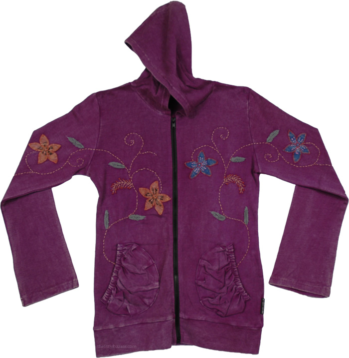 Purple Sense Embroidery Jacket | Scarf-Shawls | Jackets, Fall