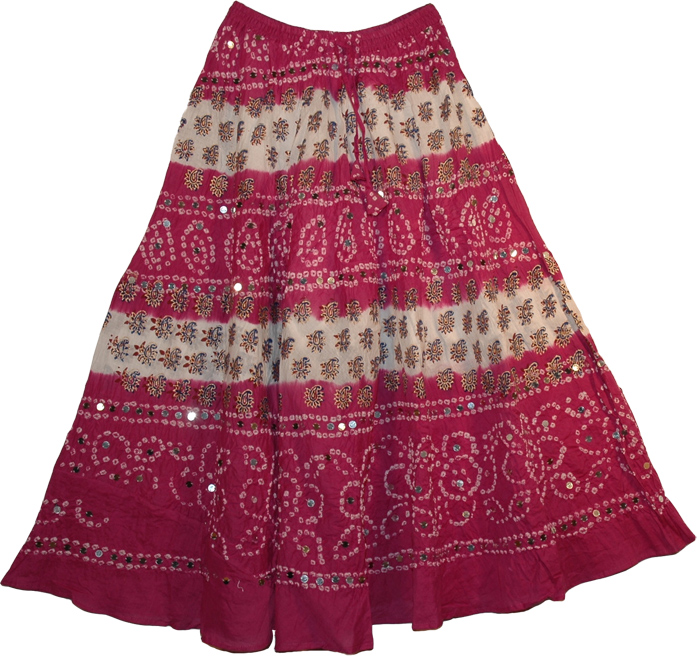 Vin Rouge Bohemian Sequin Long Skirt | Sequin-Skirts | Tie-Dye, Bohemian