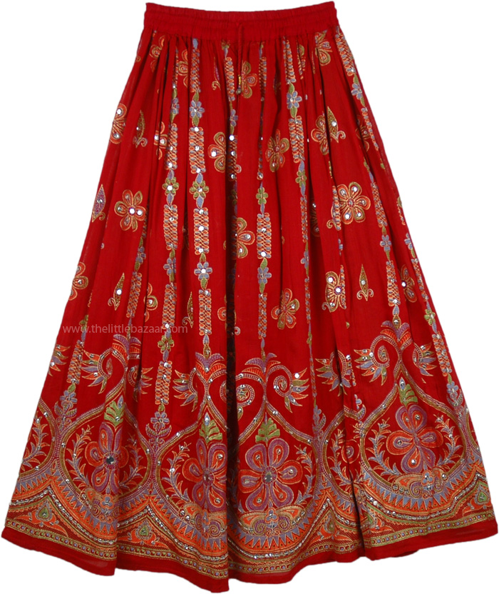 Sale:$12.99 Tamarillo Sequin Dance Skirt | Clearance | Indian, Sale|12.99|
