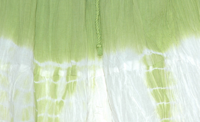 Green Smoke Crinkled Summer Short Skirt