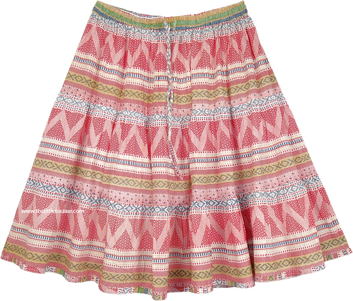Fiesta Red Full Cotton Short Skirt for Summer | Short-Skirts ...