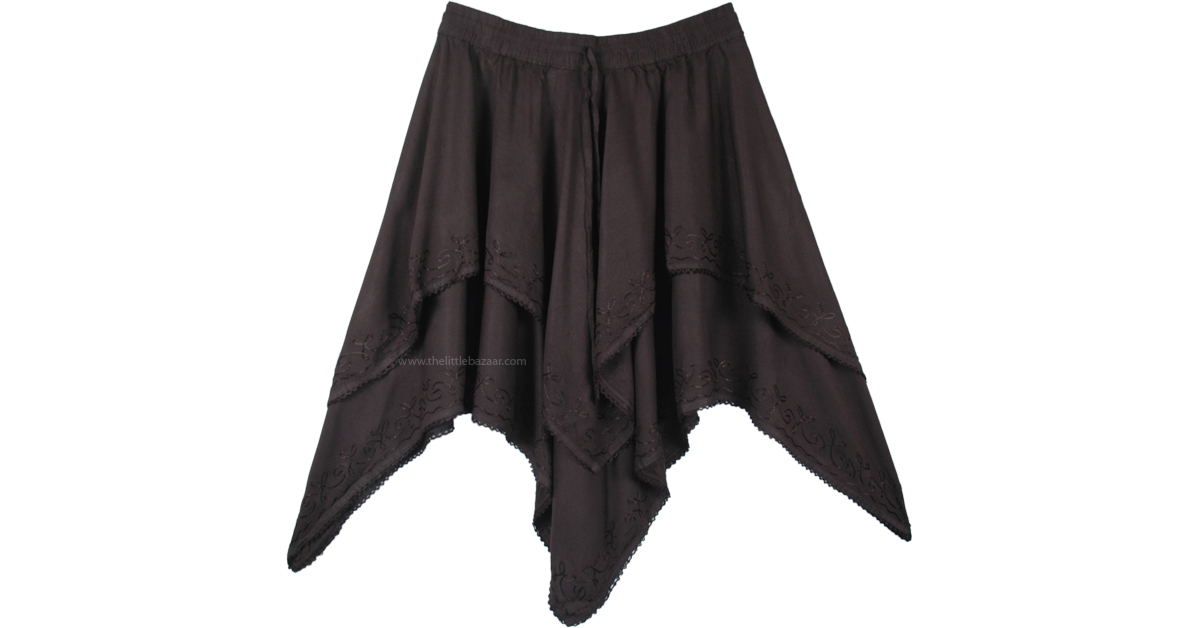 Layered hanky hem skirt hotsell