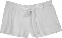 Bohemian White Shorts in Cotton [3896]