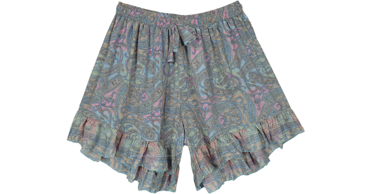 Unique Frilled Soft Sari Frilled Shorts | Shorts | Multicoloured ...