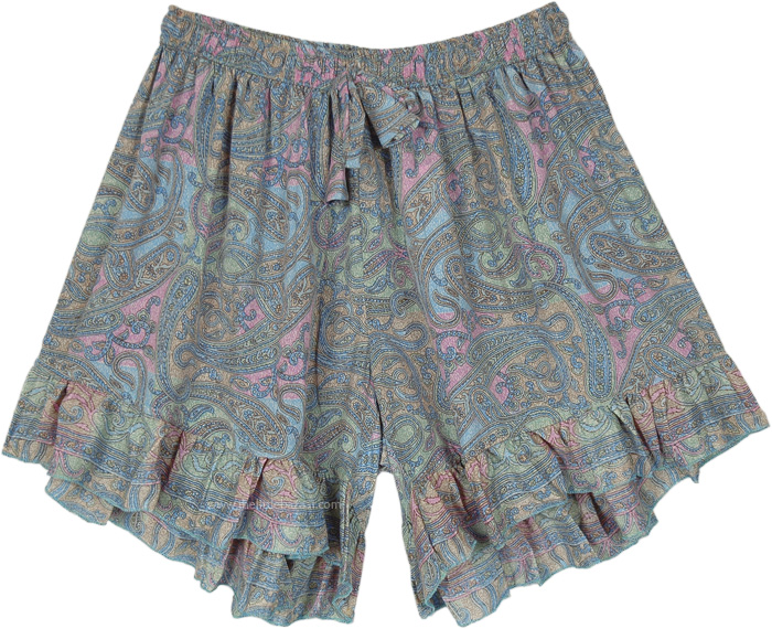 Unique Frilled Soft Sari Frilled Shorts | Shorts | Multicoloured ...