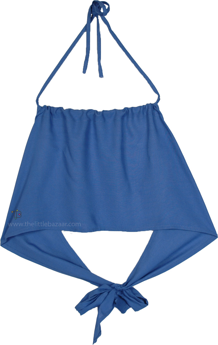 Azure Tales Essential Halter Crop Top