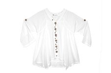 White Tunic Full Sleeves Shirt [3780]