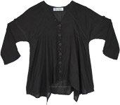 Black Tunic Full Sleeves Shirt [3781]