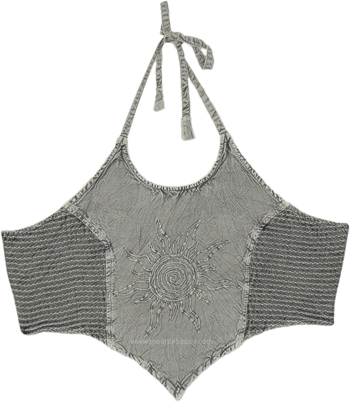 Sun Lovers Grey Halter Tube Top