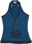 Blues Jersey Cotton Top with Spiral [3906]