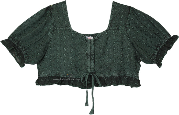 Mystic Forest Embroidered Boho Blouse