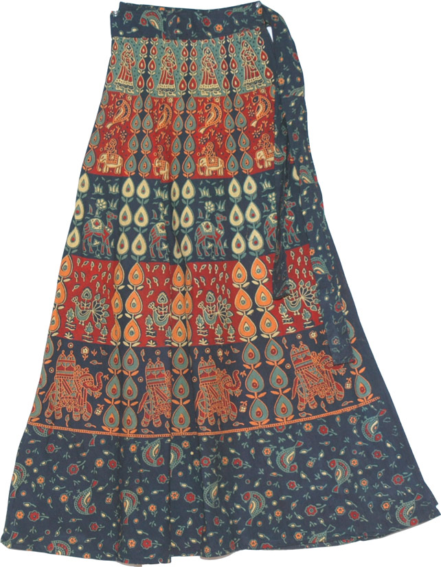 Cotton Long Skirt With Ethnic Print - Sale on bags, skirts, jewelry at ...